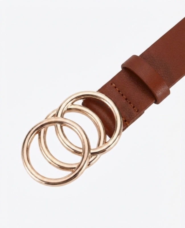 Ceinture de Robe Femme Marron en Cuir "Clémence"