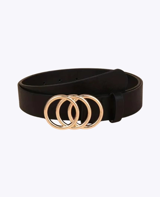 Ceinture de Robe Femme Noir en Cuir "Clémence"