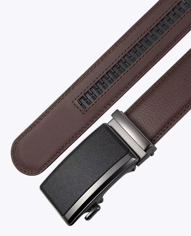 Ceinture Homme Marron en Cuir Sans Trou "Marceau"