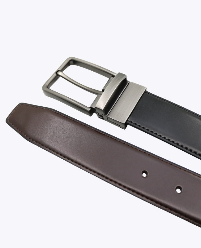 Ceinture Homme Marron et Noir Réversible en Cuir "Constant"