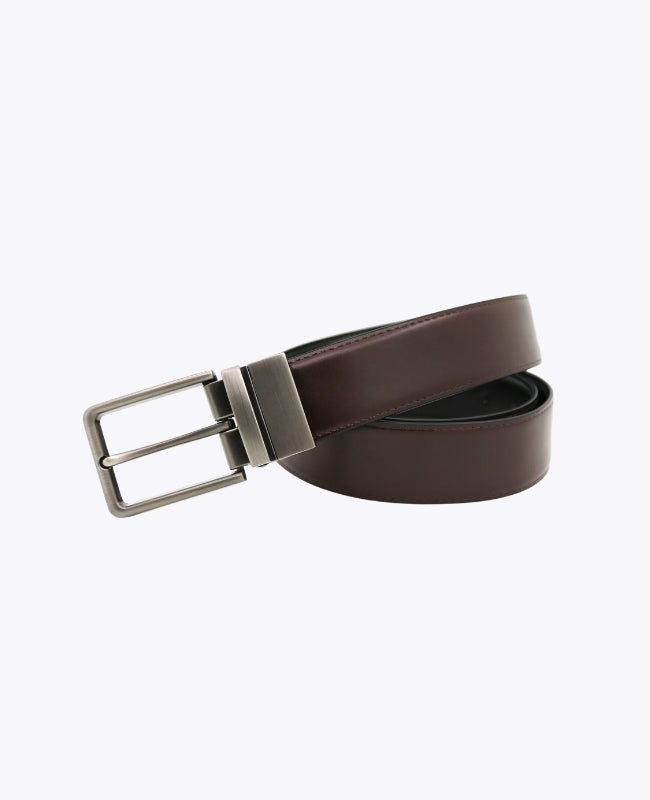 Ceinture Homme Marron et Noir Réversible en Cuir "Constant"