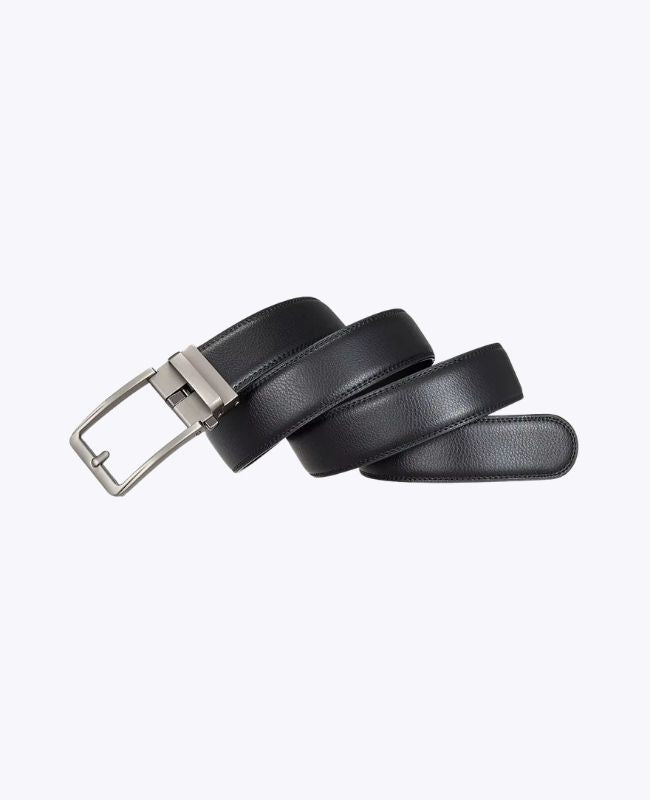Ceinture Homme Noir en Cuir Sans Trou "Henri"
