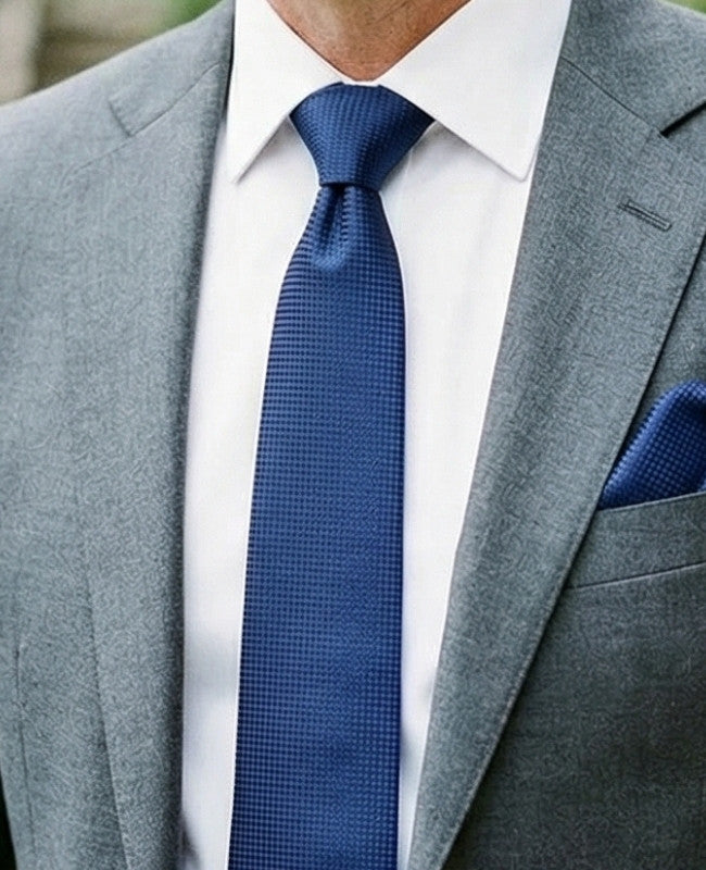 Cravate Bleu n°3 Homme en Polyester «Martin»