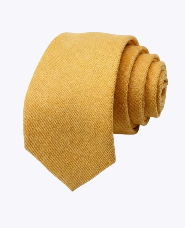 Cravate Jaune n°1 Homme en Effet Velours «Simon»