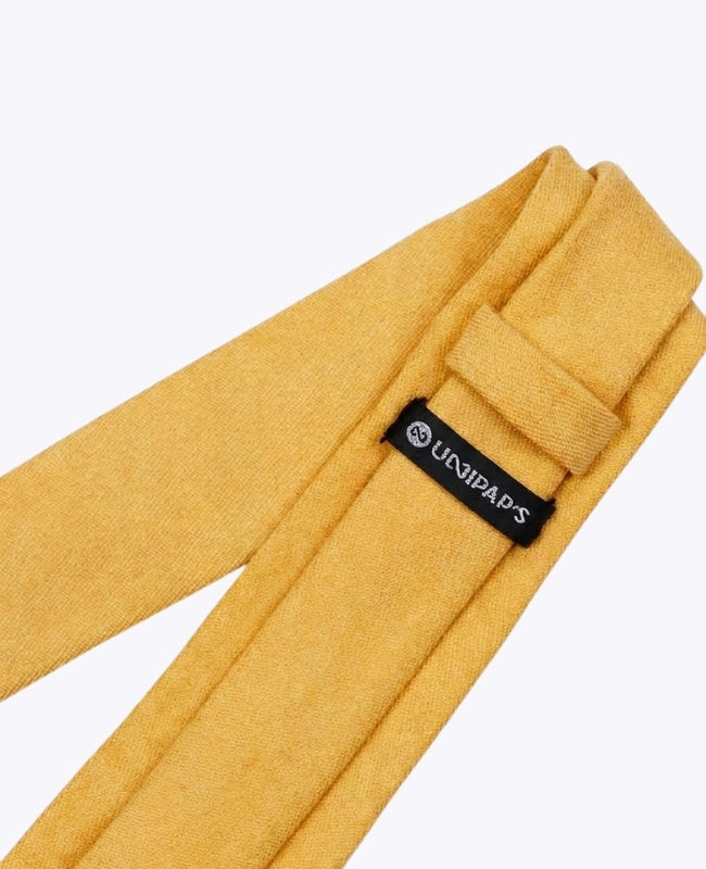 Cravate Jaune n°1 Homme en Effet Velours «Simon»