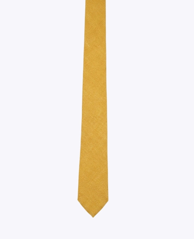Cravate Jaune n°1 Homme en Effet Velours «Simon»