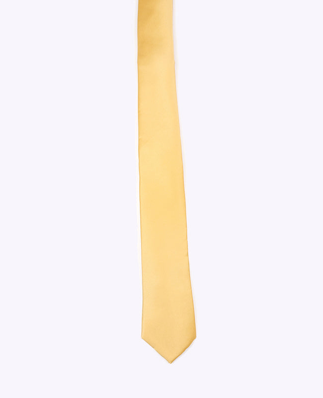 Cravate Jaune n°1 Homme en Polyester «Anatole»