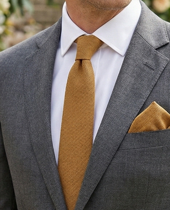 Cravate Marron Homme en Coton «Edgard»