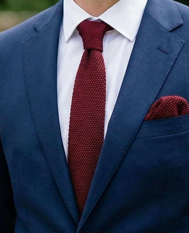 Cravate Rouge n°1 Homme en Tricot «Léon»