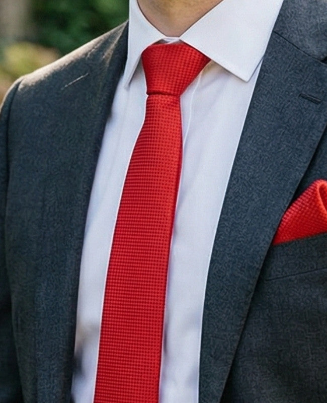 Cravate Rouge n°2 Homme en Polyester «Martin»