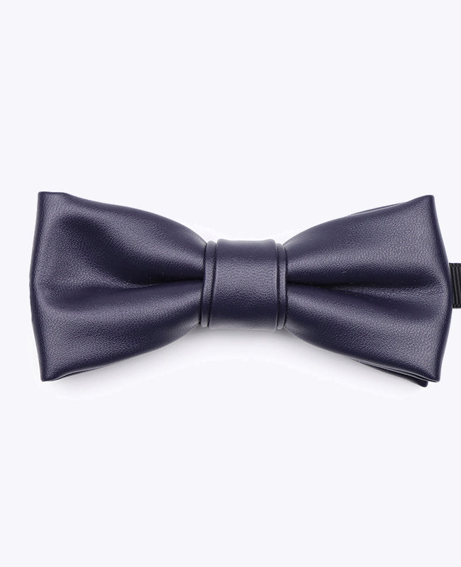 Noeud Papillon Bleu Marine Homme en Cuir «Achille»