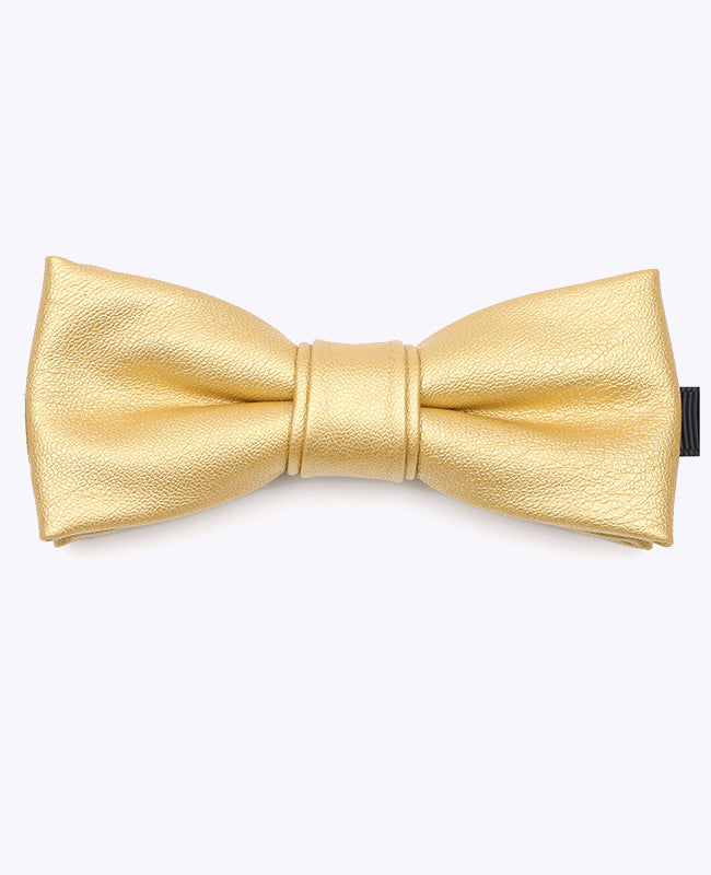 Noeud Papillon Doré Homme en Cuir «Achille»