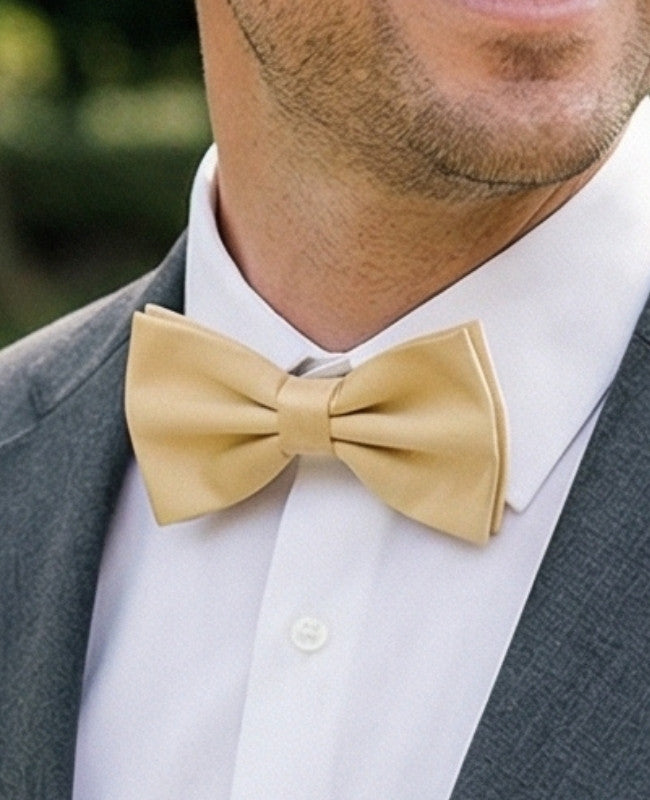 Noeud Papillon Jaune n°2 Homme en Polyester «Anatole»