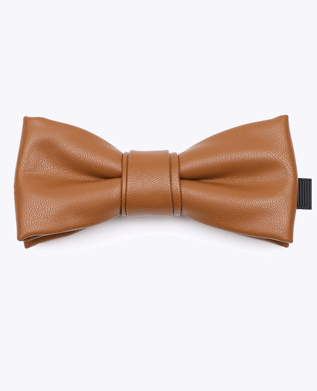 Noeud Papillon Marron Camel Homme en Cuir «Achille»