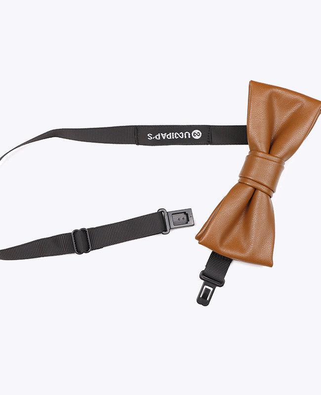 Noeud Papillon Marron Camel Homme en Cuir «Achille»