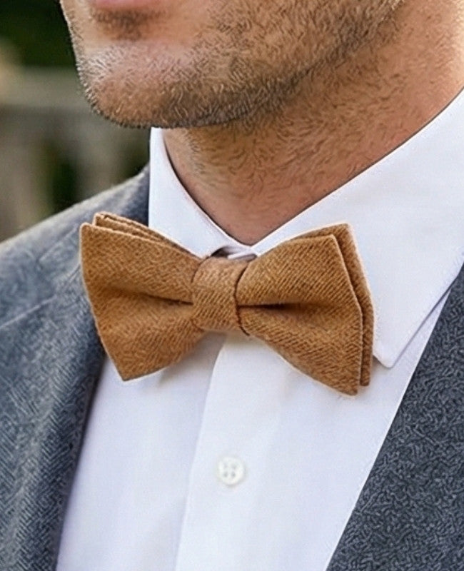Noeud Papillon Marron n°1 Homme en Effet Velours «Simon»