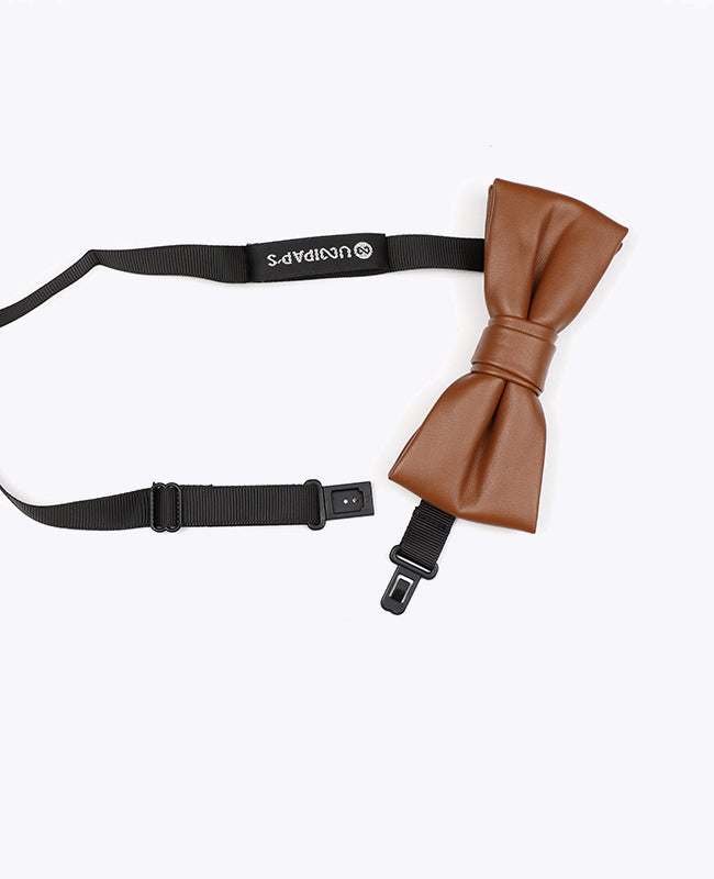 Noeud Papillon Marron Homme en Cuir «Achille»