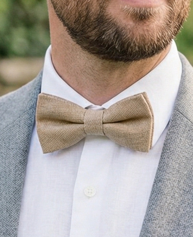 Noeud Papillon Marron n°3 Homme en Effet Velours «Simon»