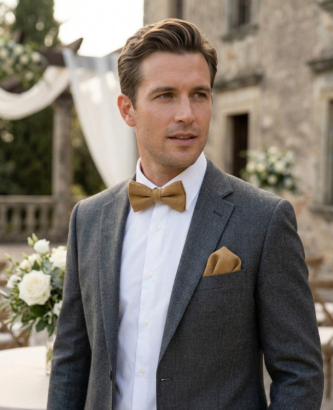 Noeud Papillon Marron Homme en Coton «Edgard»