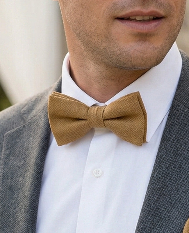 Noeud Papillon Marron Homme en Coton «Edgard»