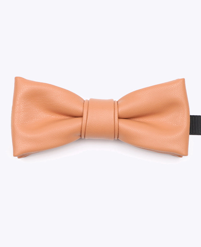 Noeud Papillon Orange Homme en Cuir «Achille»
