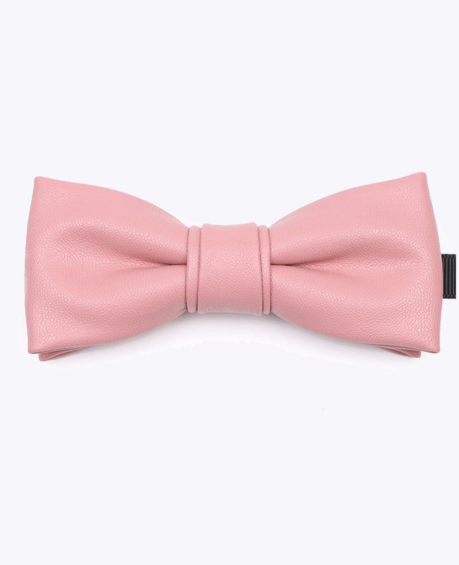 Noeud Papillon Rose Poudré Homme en Cuir «Achille»