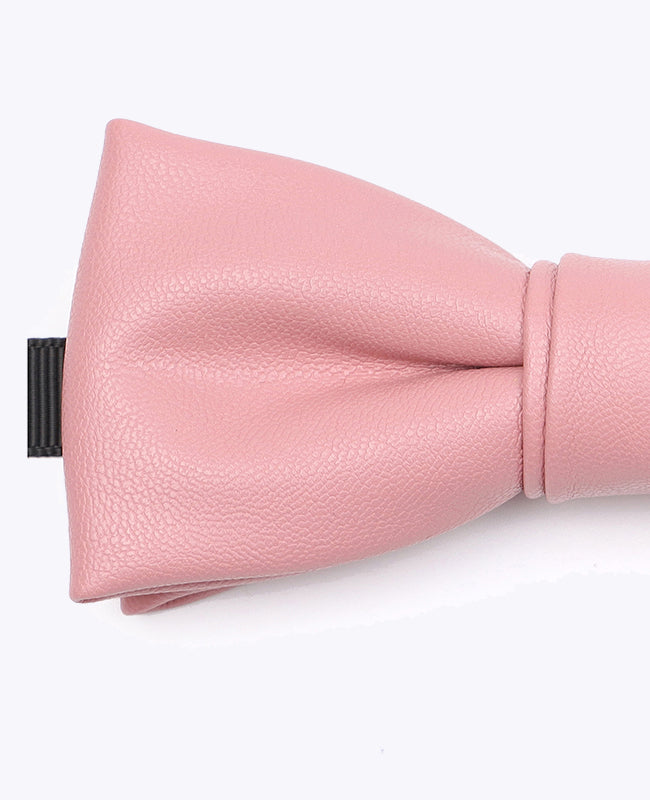 Noeud Papillon Rose Poudré Homme en Cuir «Achille»