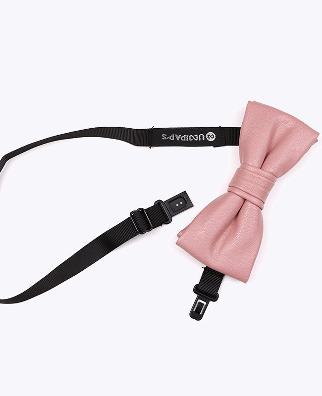 Noeud Papillon Rose Poudré Homme en Cuir «Achille»
