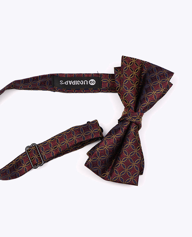 Noeud Papillon Rouge n°3 à Motifs Homme en Polyester «Edmond»