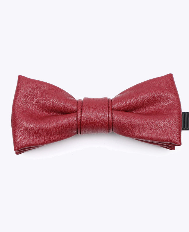 Noeud Papillon Rouge Homme en Cuir «Achille»