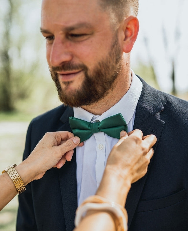 Noeud Papillon Vert n°1 Homme en Polyester «Jules»