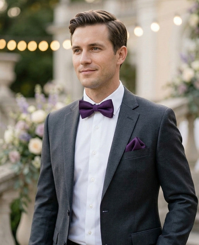 Noeud Papillon Violet n°2 Homme en Polyester «Lucien»