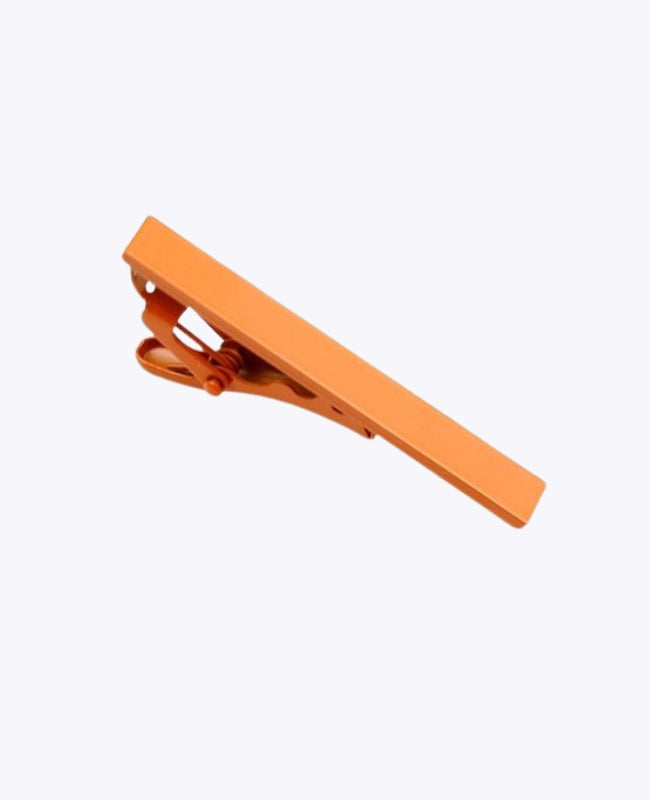 Pince à Cravate Orange en Métal