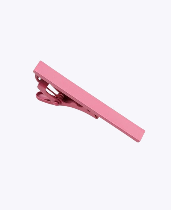 Pince à Cravate Rose en Métal