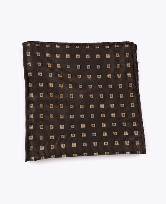 Pochette de Costume Marron n°2 à Motifs en Polyester «Edmond»