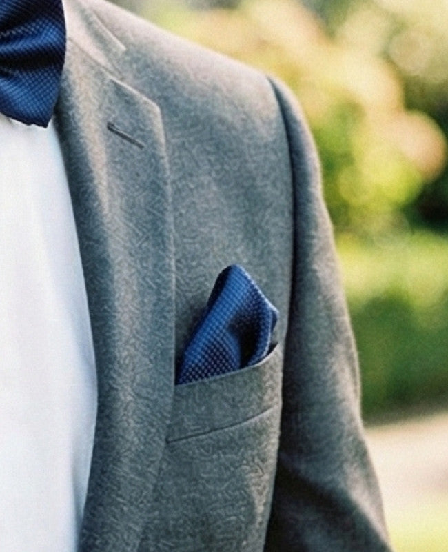 Pochette de Costume Bleu n°3 en Polyester «Martin»
