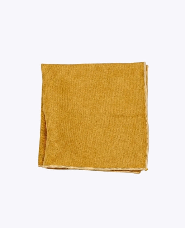 Pochette de Costume Jaune n°1 en Effet Velours «Simon»
