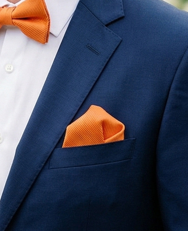Pochette de Costume Orange en Polyester «Lucien»