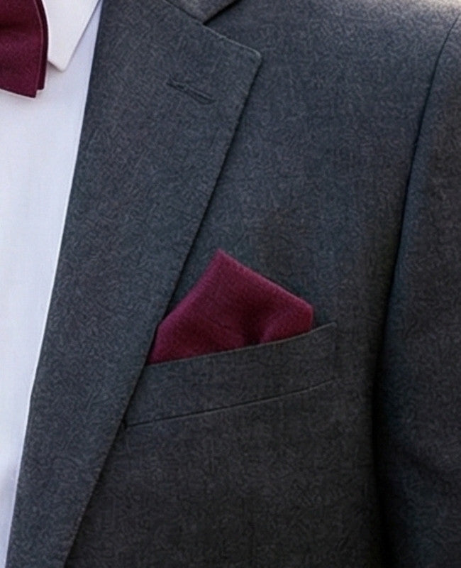 Pochette de Costume Rouge n°1 en Lin «Basile»
