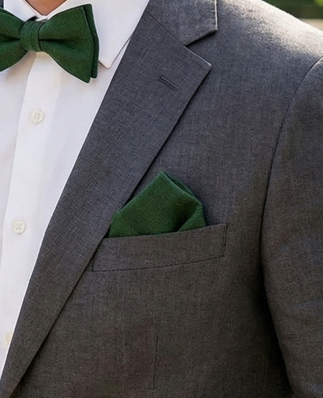 
Pochette de Costume Vert n°2 en Lin «Basile»
