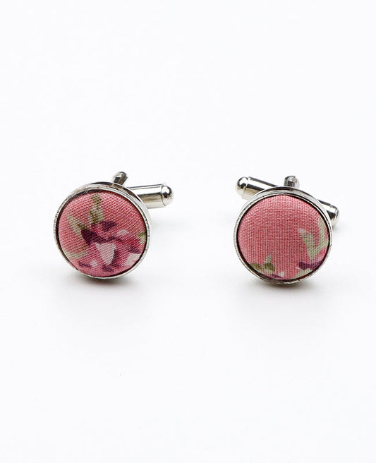 Boutons de Manchette Liberty Rose en Coton | Charles - Unipap's