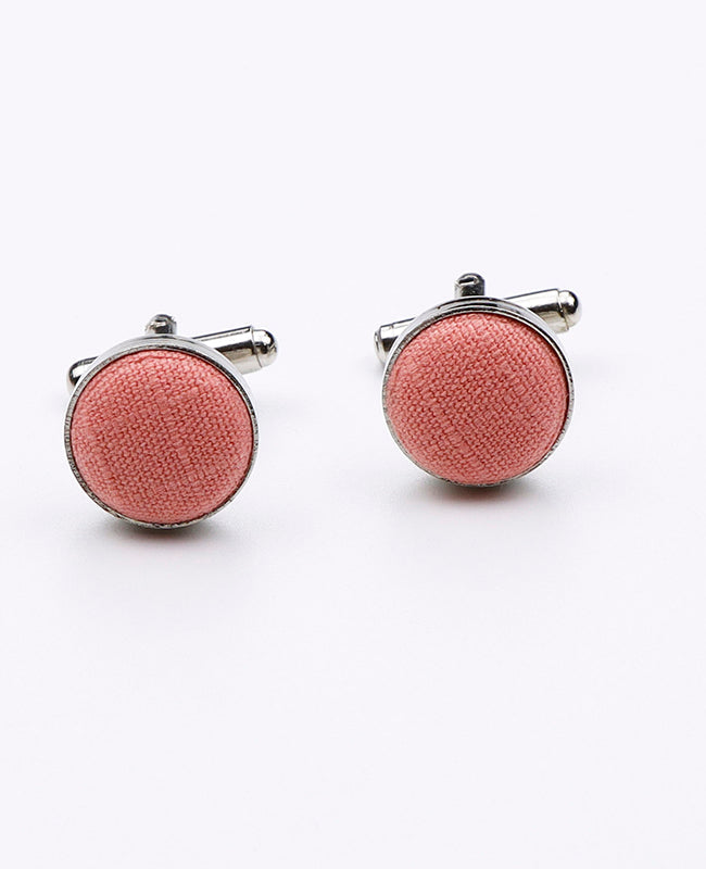 Boutons de Manchette Rose n°1 en Coton | Oscar - Unipap's