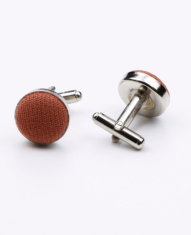 Boutons de Manchette Orange n°3 en Effet Velours | Simon - Unipap's