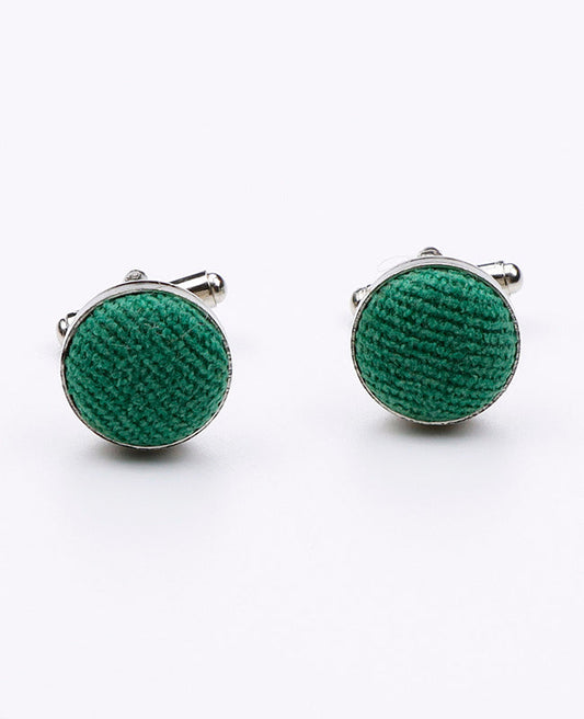 Boutons de Manchette Vert n°3 en Effet Velours | Simon - Unipap's