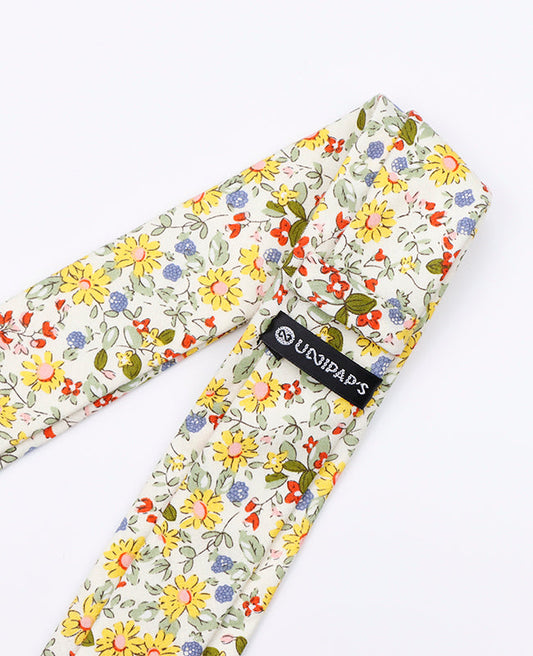 Cravate Liberty Blanc n°5 Homme en Coton | Charles - Unipap's