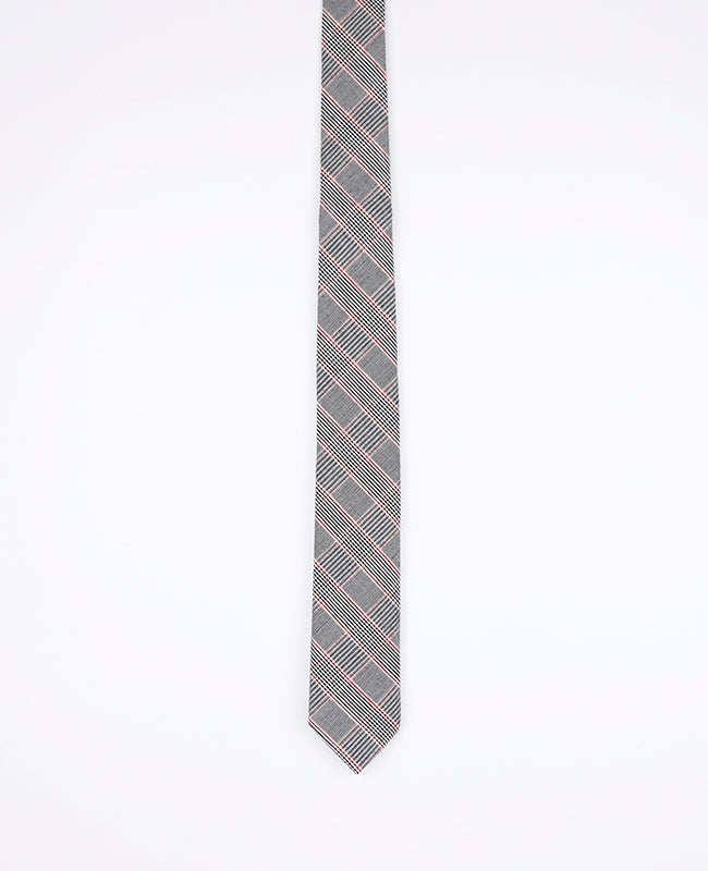 Cravate Tartan Gris n°2 Homme en Coton | Marcel - Unipap's