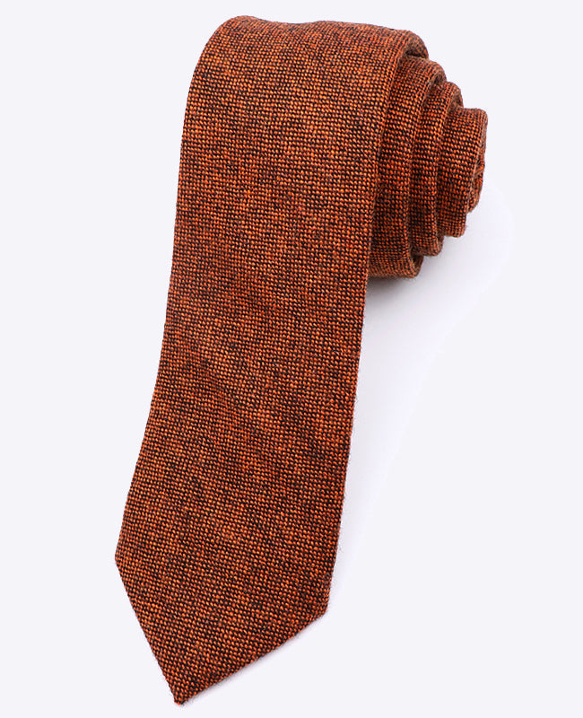 Cravate Orange Homme en Laine | Claude - Unipap's