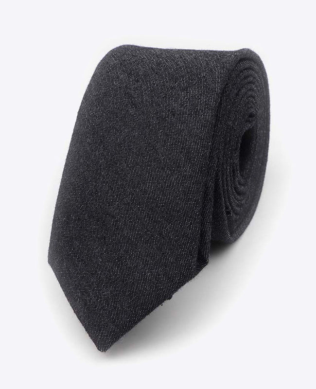 Cravate Noir Homme en Coton | Edgard - Unipap's