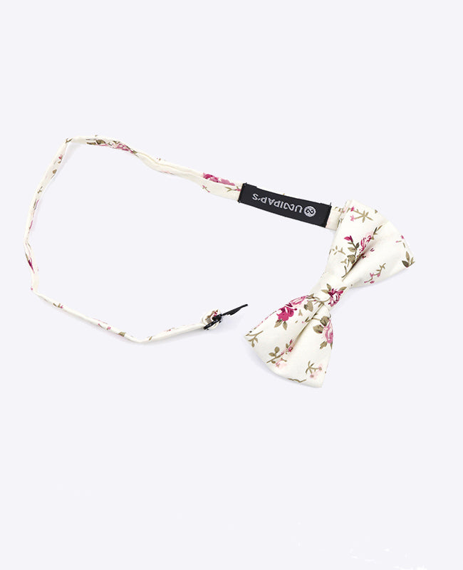 Noeud Papillon Liberty Blanc n°7 Enfant en Coton | Charles - Unipap's