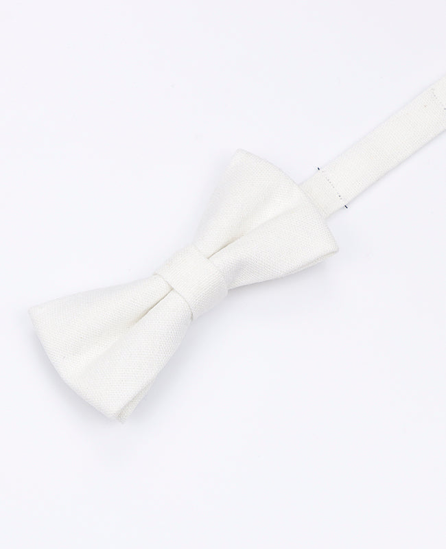 Noeud Papillon Blanc n°1 Enfant en Lin | Basile - Unipap's